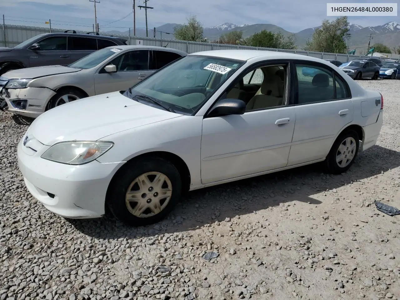2004 Honda Civic Gx VIN: 1HGEN26484L000380 Lot: 56582975