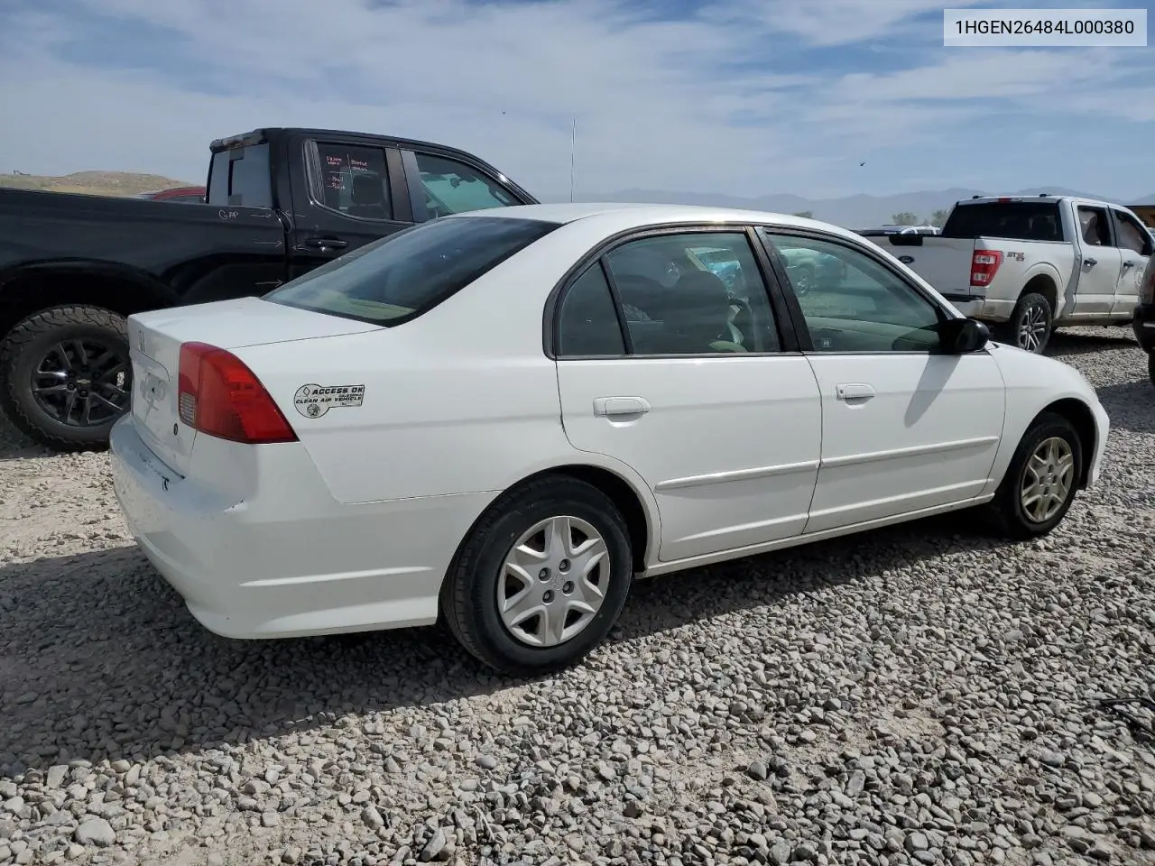2004 Honda Civic Gx VIN: 1HGEN26484L000380 Lot: 56582975