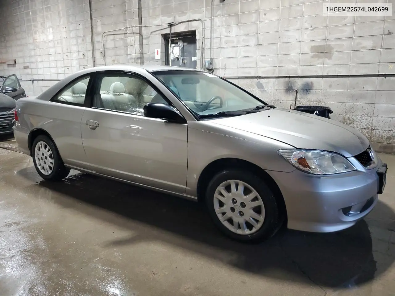 2004 Honda Civic Lx VIN: 1HGEM22574L042699 Lot: 56596165