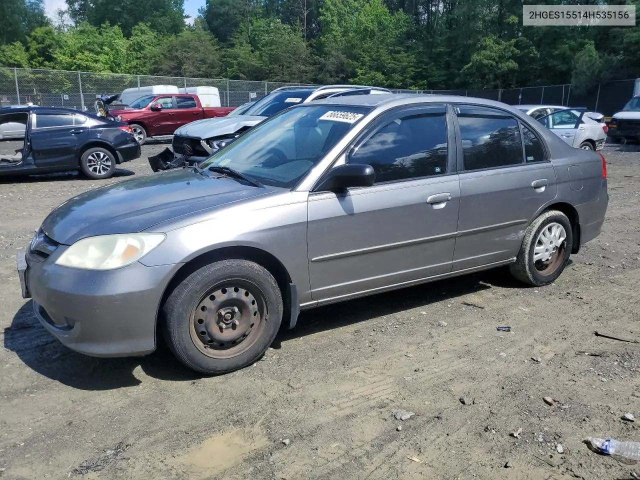 2004 Honda Civic Lx VIN: 2HGES15514H535156 Lot: 56659625