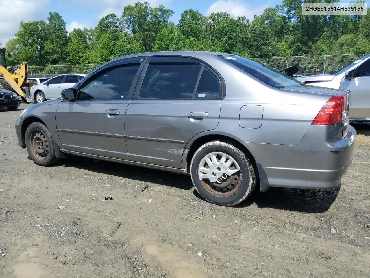 2004 Honda Civic Lx VIN: 2HGES15514H535156 Lot: 56659625