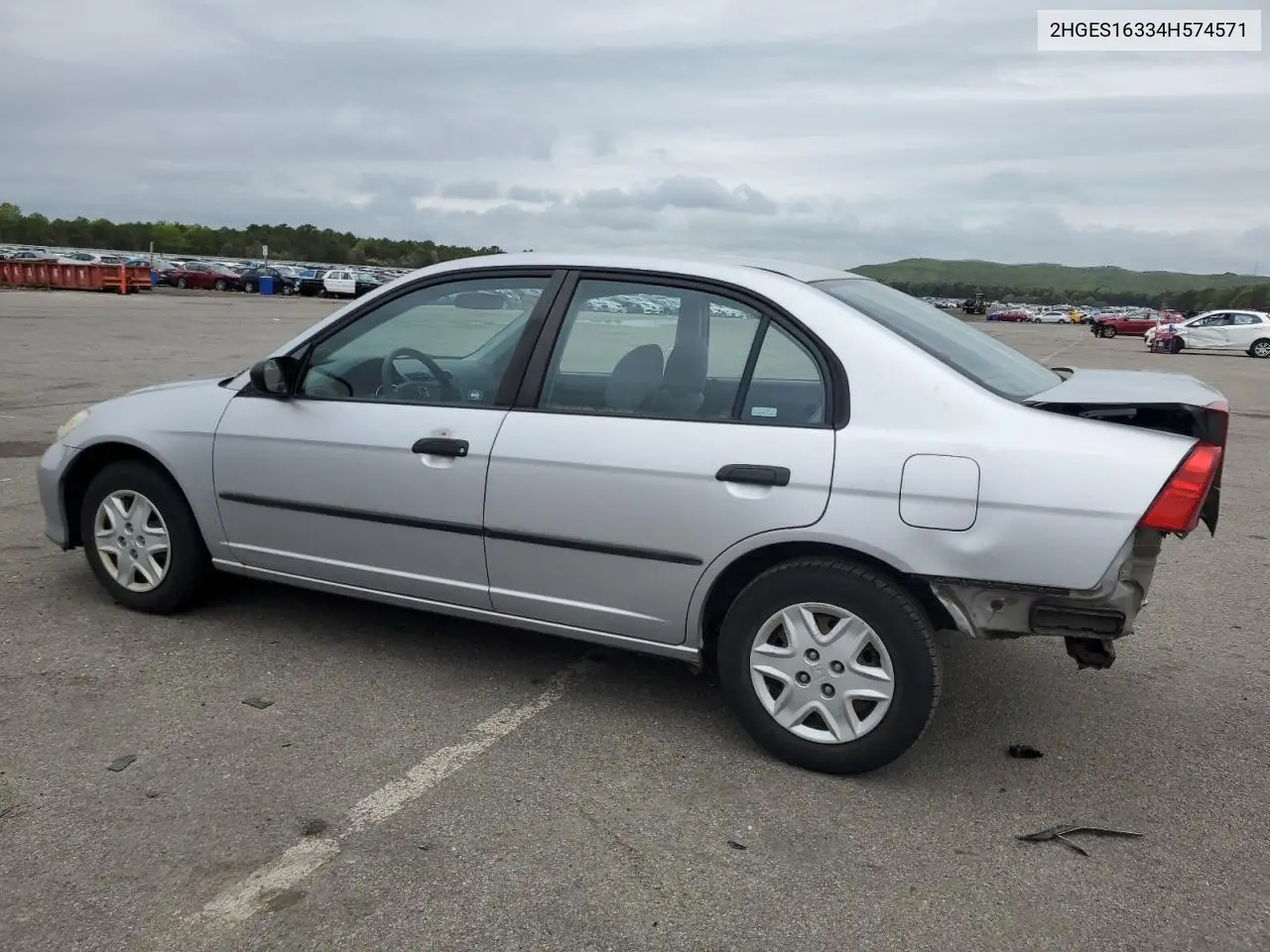 2004 Honda Civic Dx Vp VIN: 2HGES16334H574571 Lot: 56979745