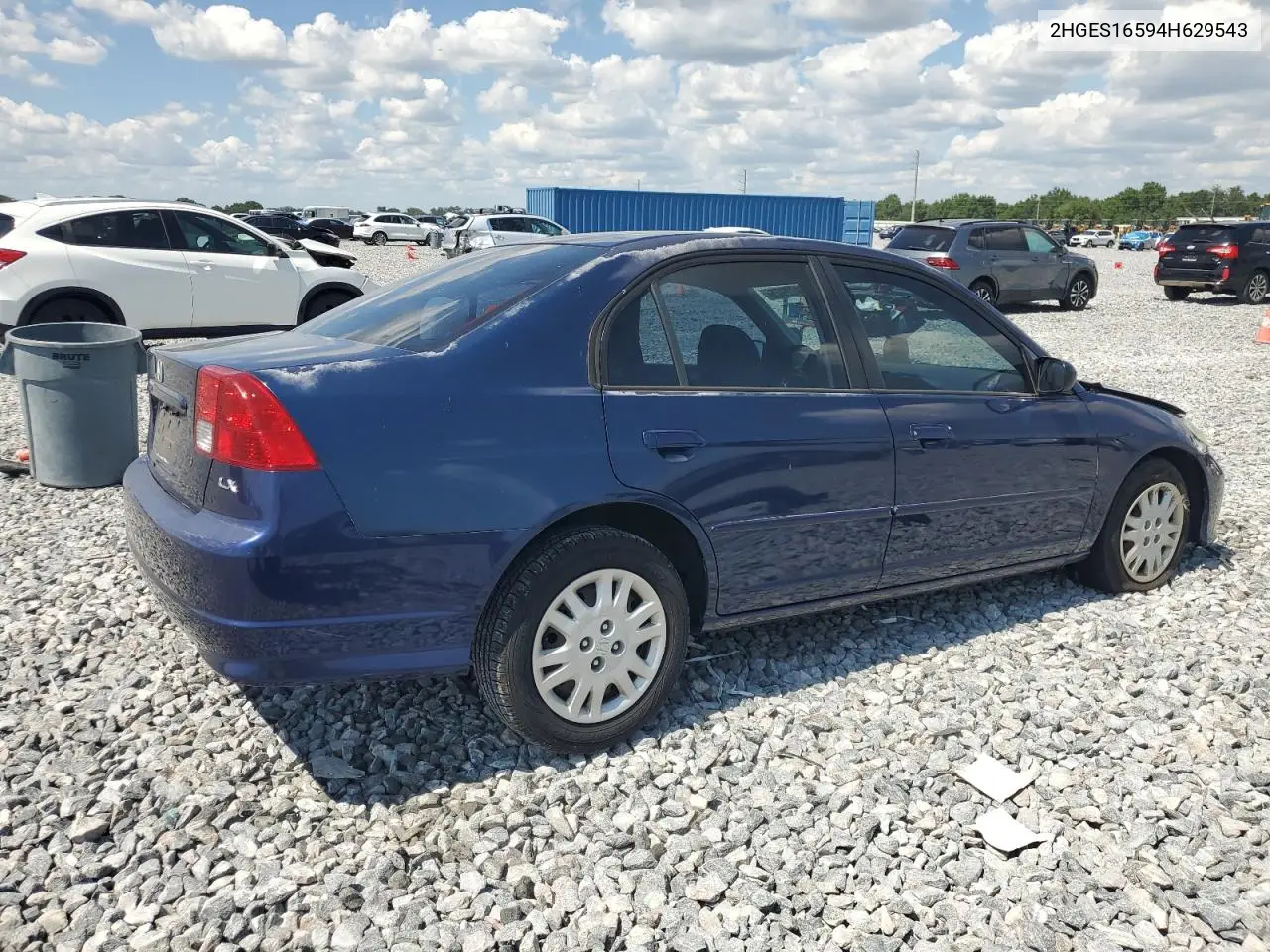 2004 Honda Civic Lx VIN: 2HGES16594H629543 Lot: 57022975