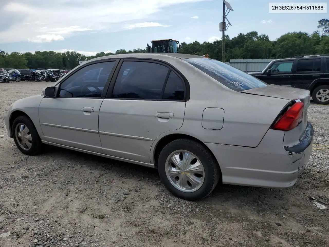 2004 Honda Civic Ex VIN: 2HGES26754H511688 Lot: 57111915