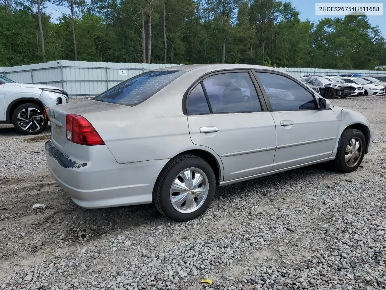 2004 Honda Civic Ex VIN: 2HGES26754H511688 Lot: 57111915