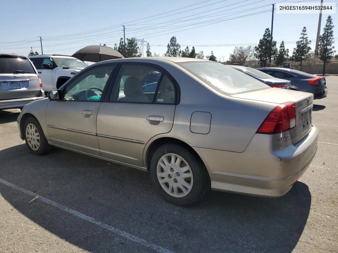 2004 Honda Civic Lx VIN: 2HGES16594H532844 Lot: 59956895