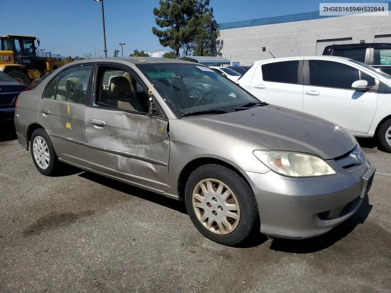 2004 Honda Civic Lx VIN: 2HGES16594H532844 Lot: 59956895