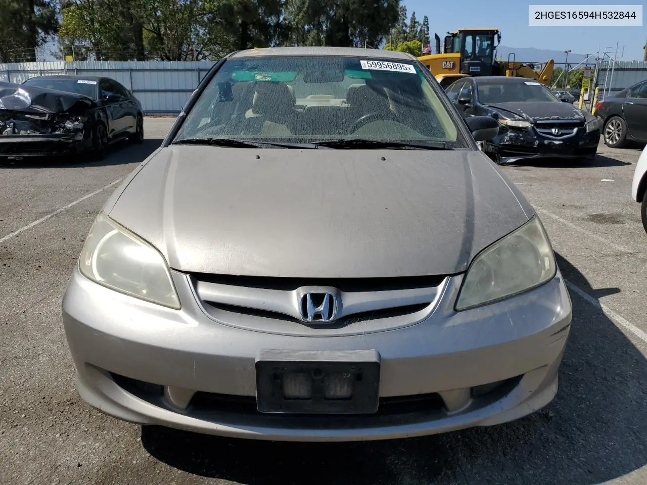 2004 Honda Civic Lx VIN: 2HGES16594H532844 Lot: 59956895