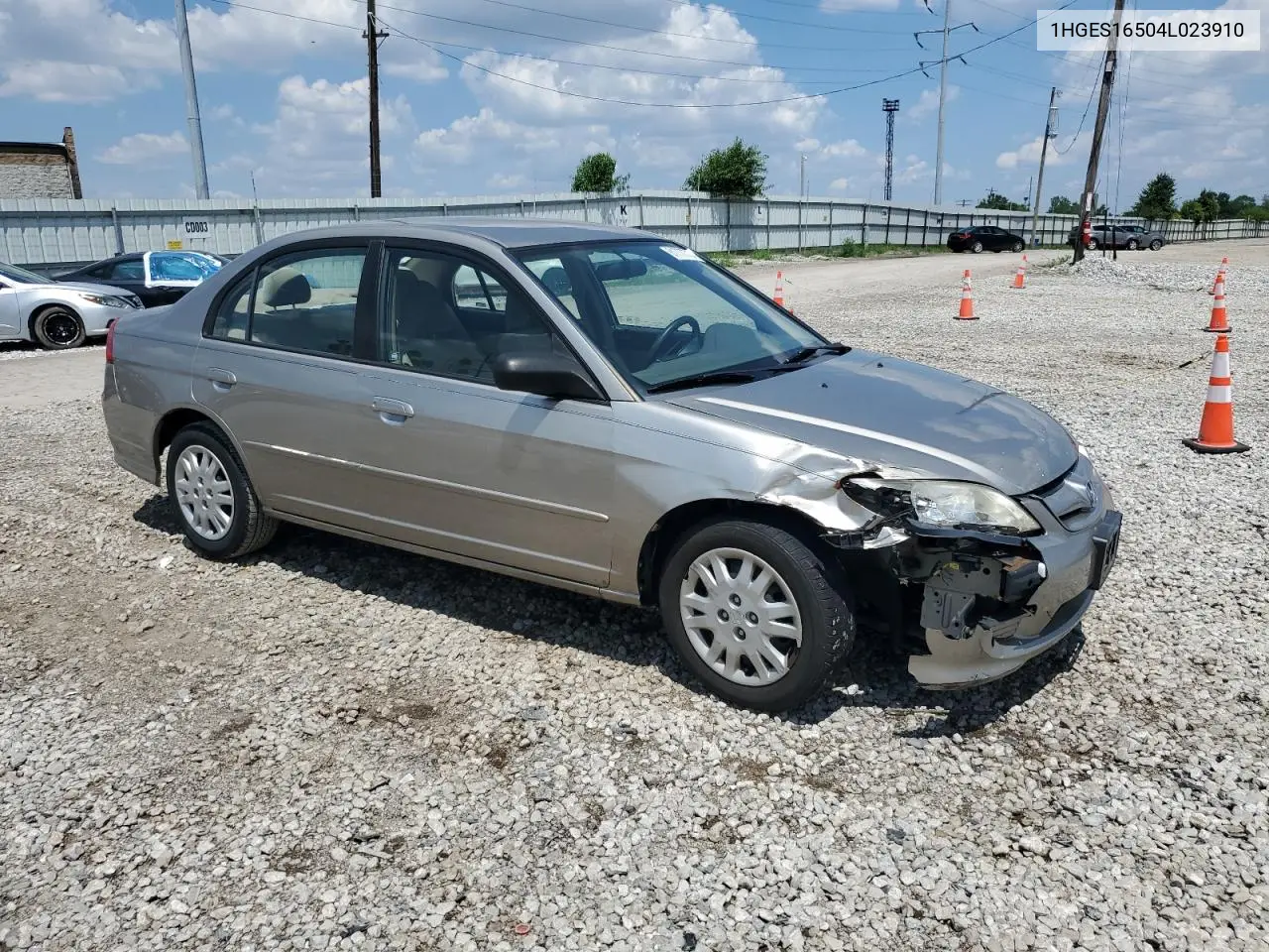 2004 Honda Civic Lx VIN: 1HGES16504L023910 Lot: 61770775