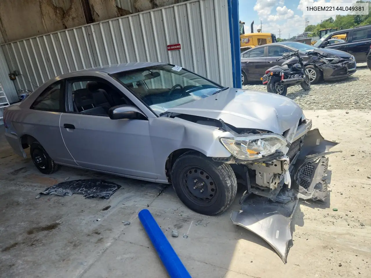 2004 Honda Civic Dx Vp VIN: 1HGEM22144L049381 Lot: 62825045