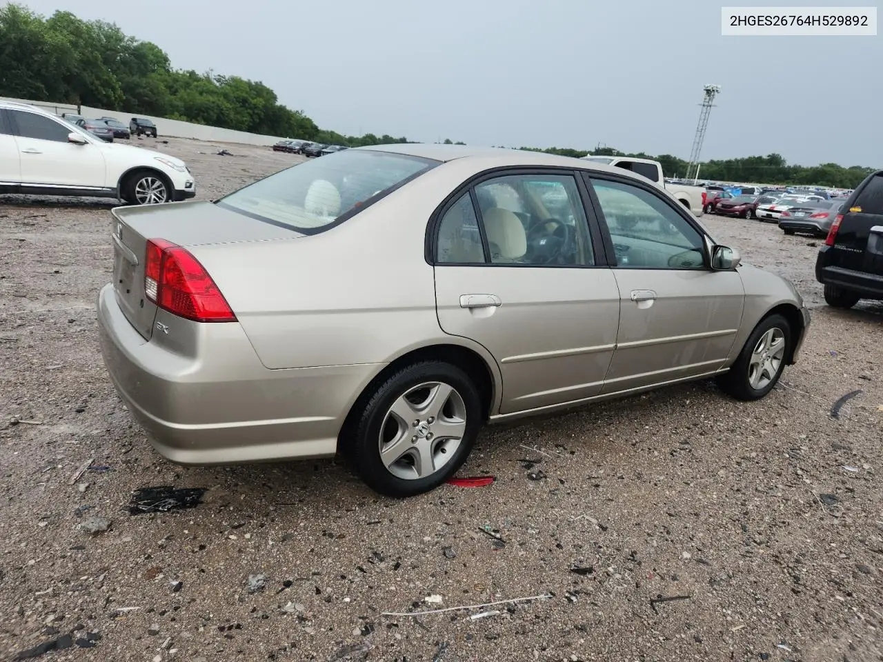 2004 Honda Civic Ex VIN: 2HGES26764H529892 Lot: 62852185