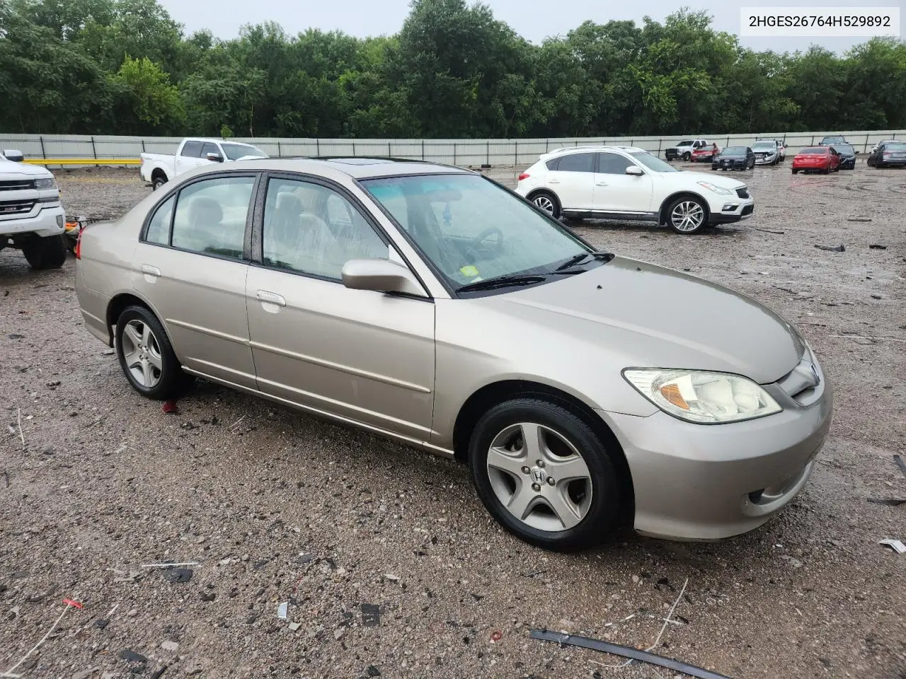 2004 Honda Civic Ex VIN: 2HGES26764H529892 Lot: 62852185