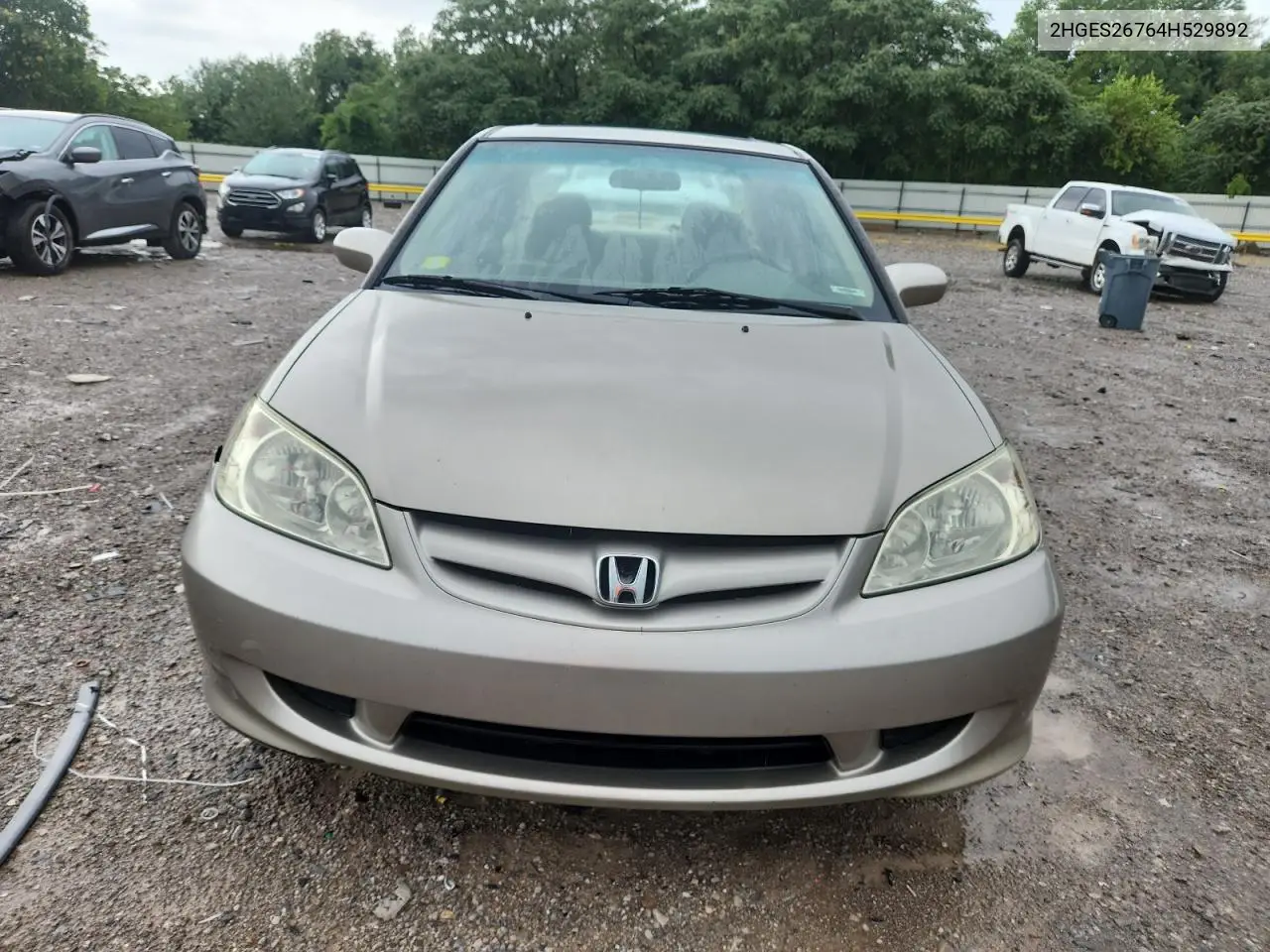 2004 Honda Civic Ex VIN: 2HGES26764H529892 Lot: 62852185