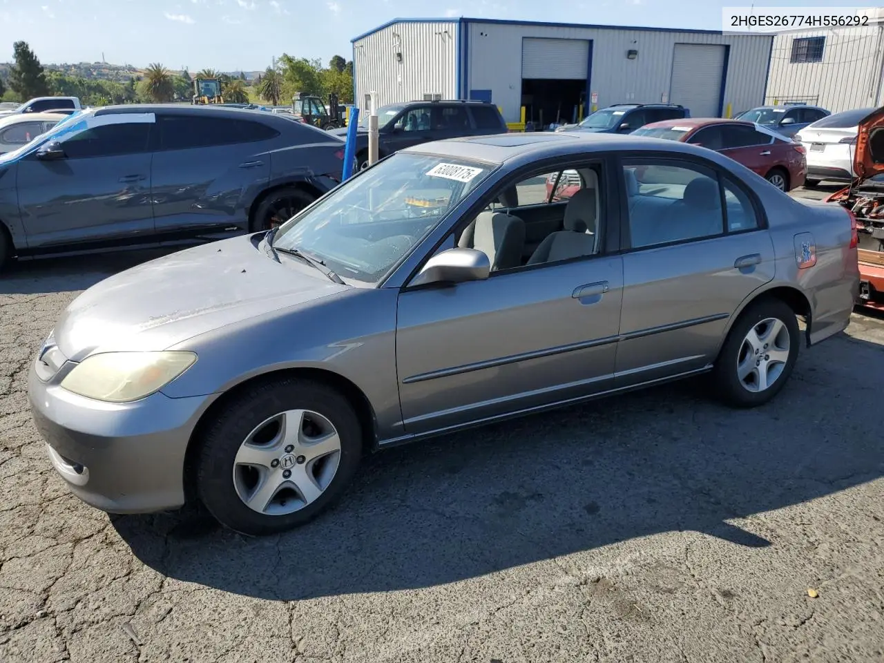2004 Honda Civic Ex VIN: 2HGES26774H556292 Lot: 63008175
