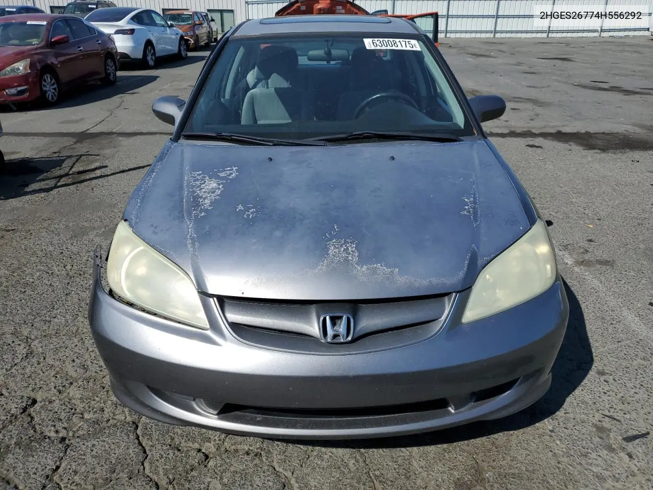 2004 Honda Civic Ex VIN: 2HGES26774H556292 Lot: 63008175