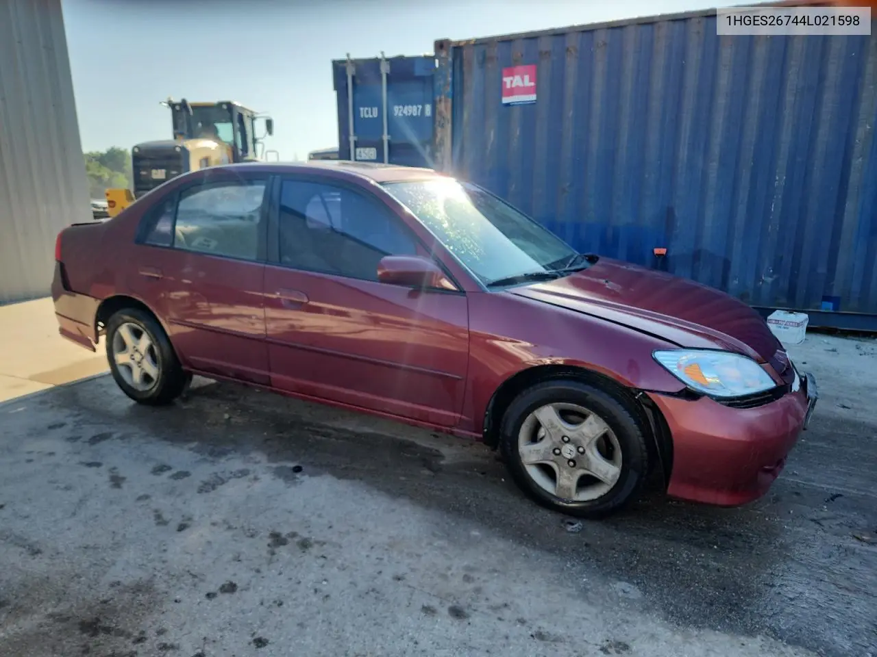 2004 Honda Civic Ex VIN: 1HGES26744L021598 Lot: 63216165