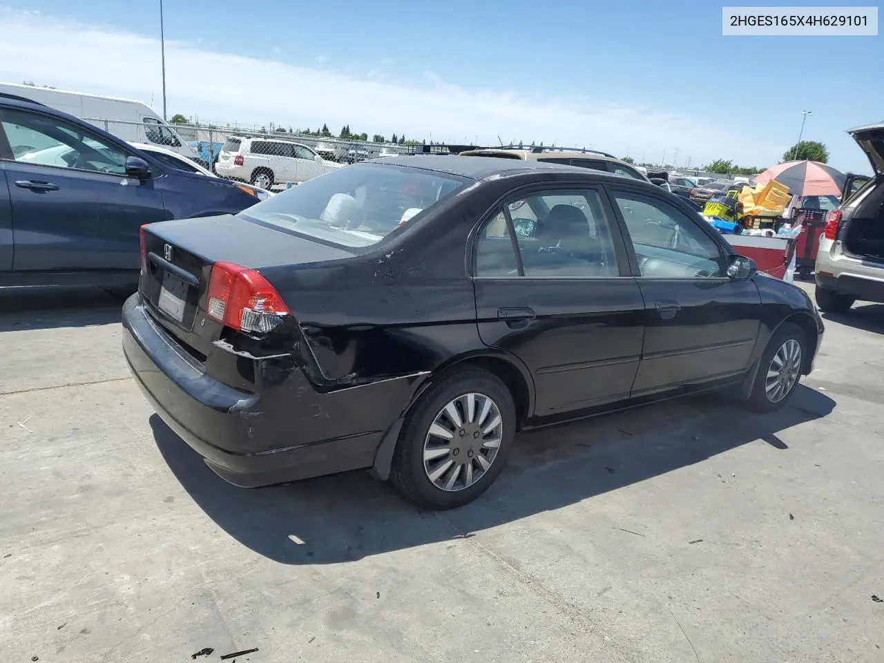 2004 Honda Civic Lx VIN: 2HGES165X4H629101 Lot: 63311885