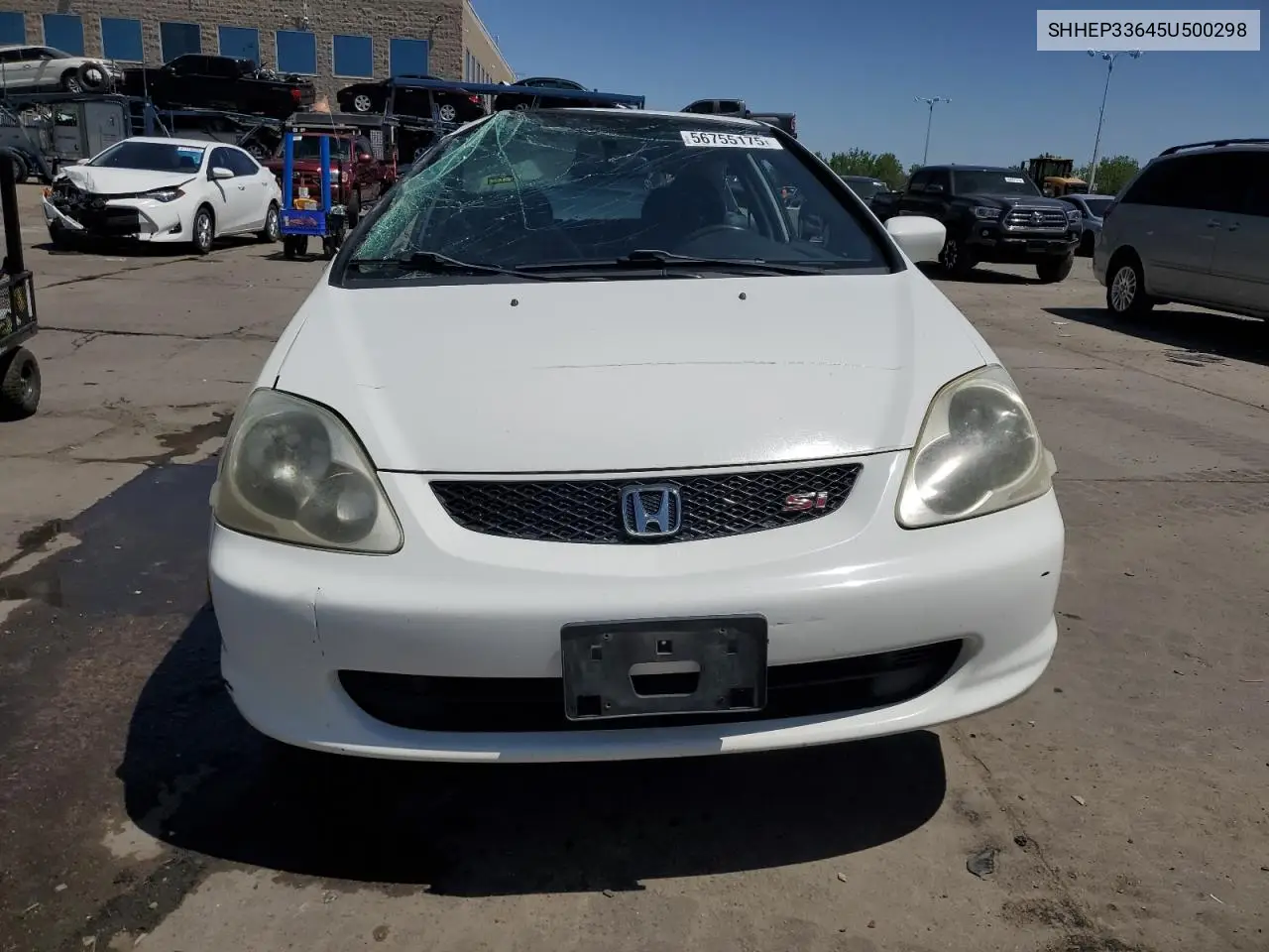 2005 Honda Civic Si VIN: SHHEP33645U500298 Lot: 56755175
