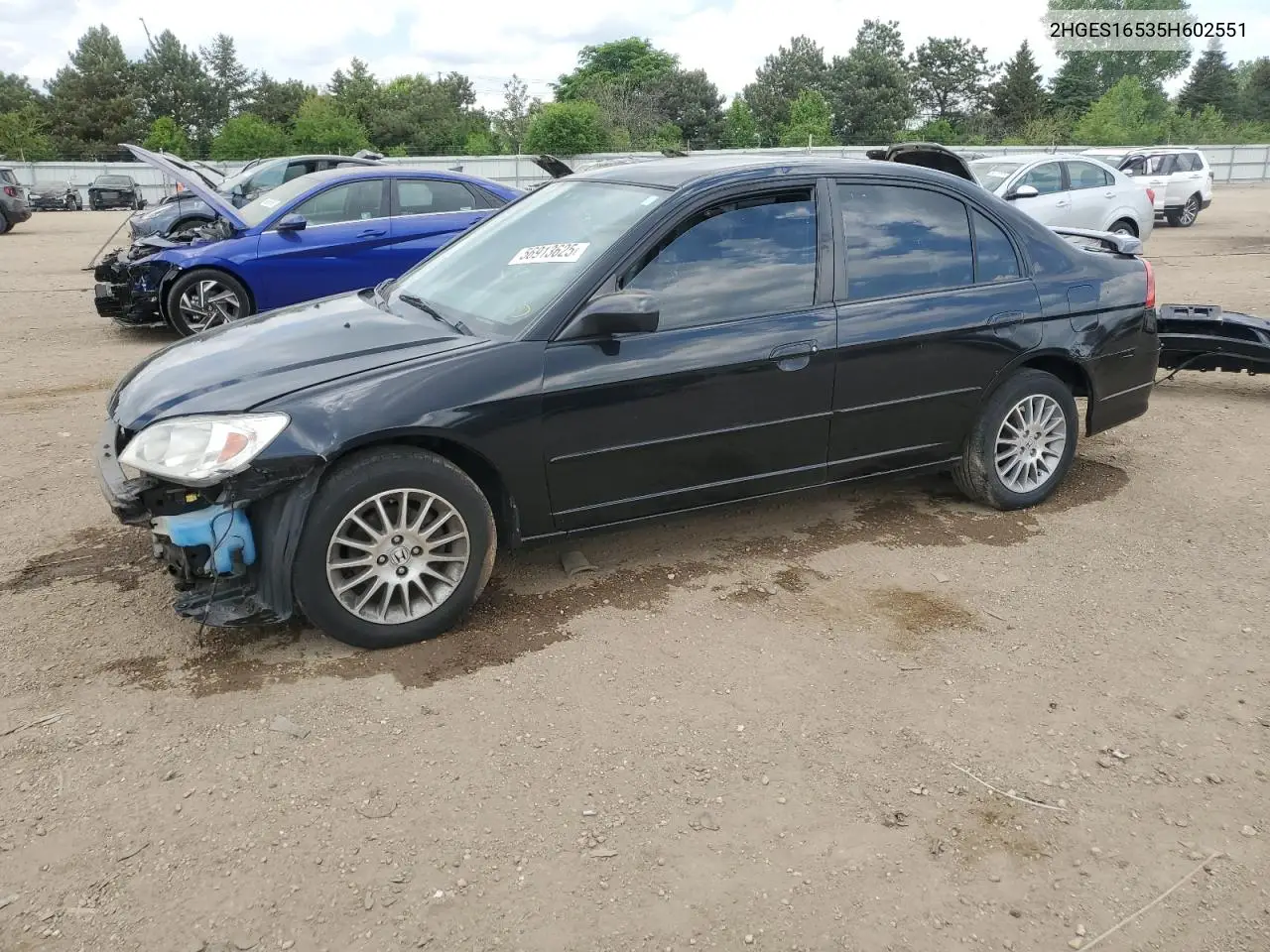 2005 Honda Civic Lx VIN: 2HGES16535H602551 Lot: 56913625