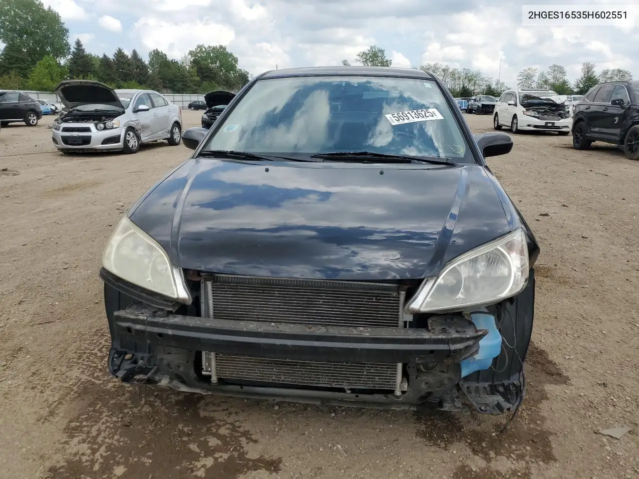 2005 Honda Civic Lx VIN: 2HGES16535H602551 Lot: 56913625