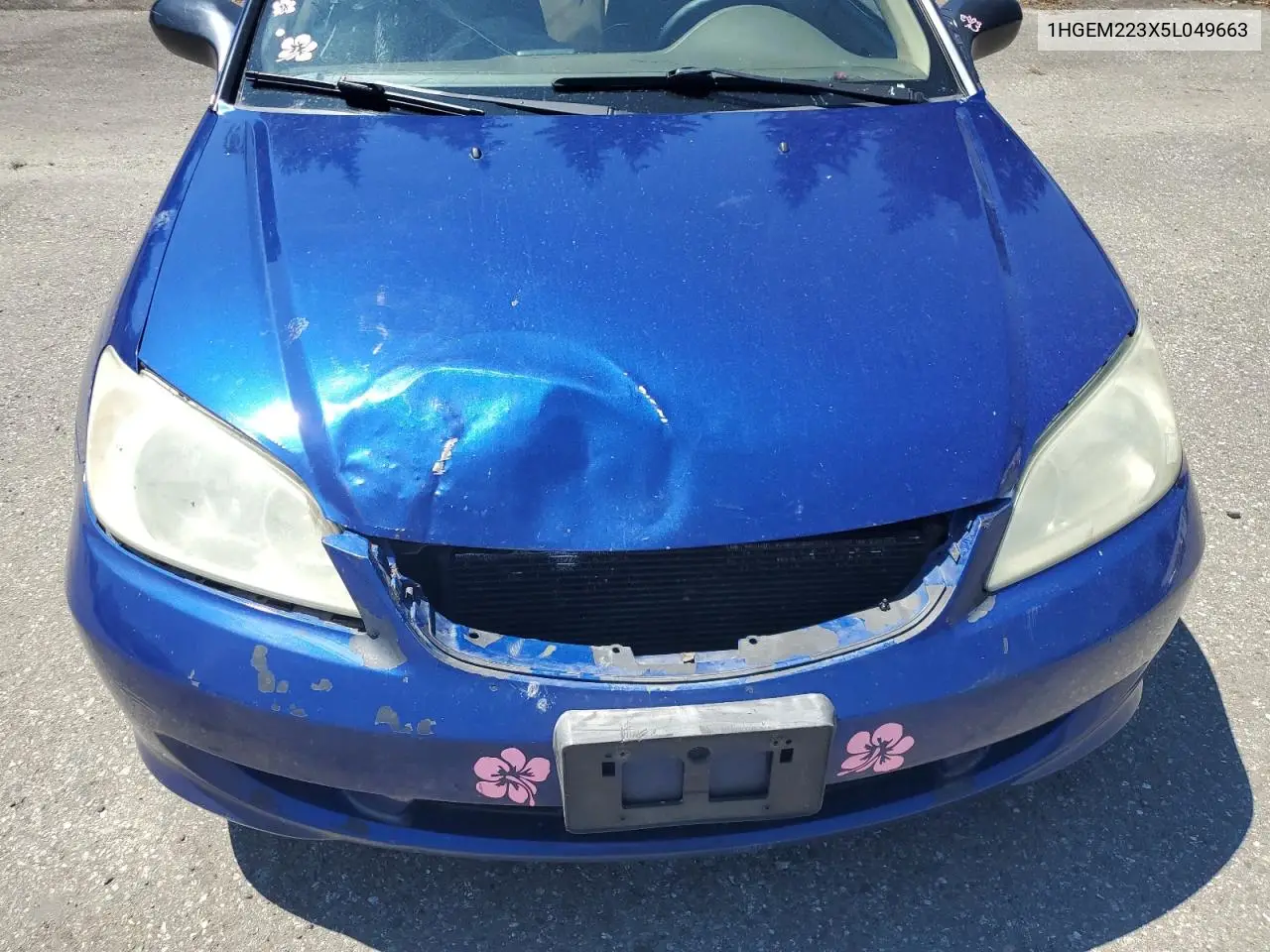 2005 Honda Civic Dx Vp VIN: 1HGEM223X5L049663 Lot: 63251735