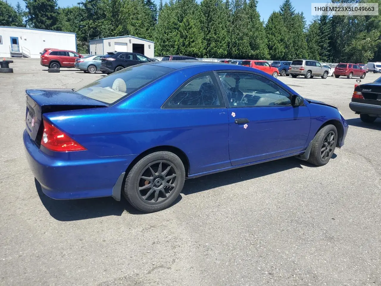 2005 Honda Civic Dx Vp VIN: 1HGEM223X5L049663 Lot: 63251735