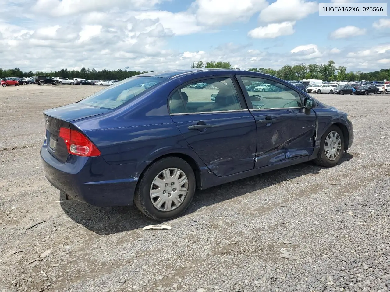 2006 Honda Civic Dx VIN: 1HGFA162X6L025566 Lot: 57087615