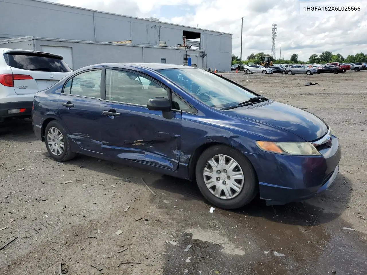 2006 Honda Civic Dx VIN: 1HGFA162X6L025566 Lot: 57087615