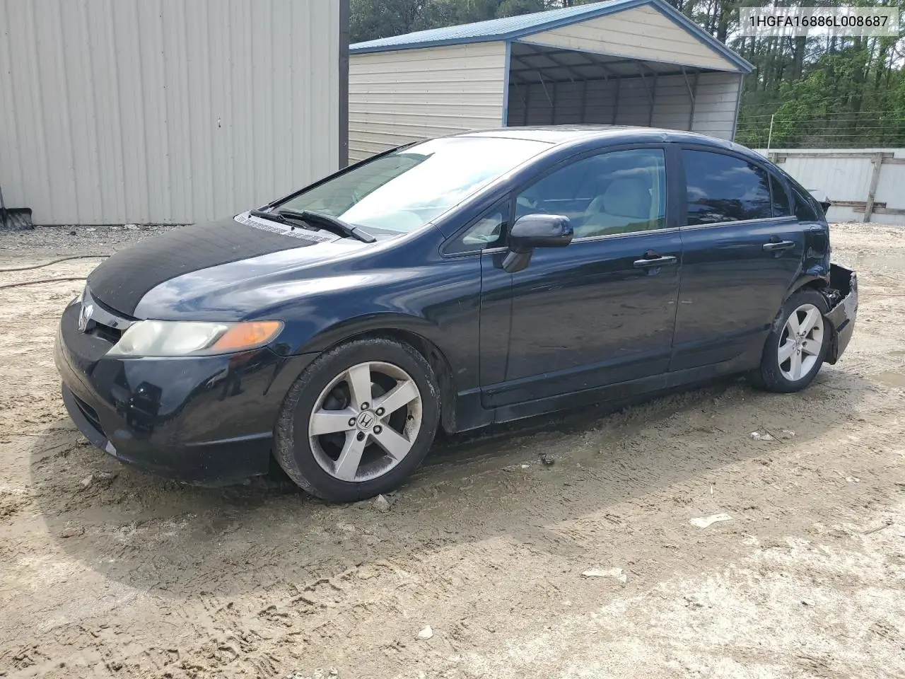 2006 Honda Civic Ex VIN: 1HGFA16886L008687 Lot: 57110395