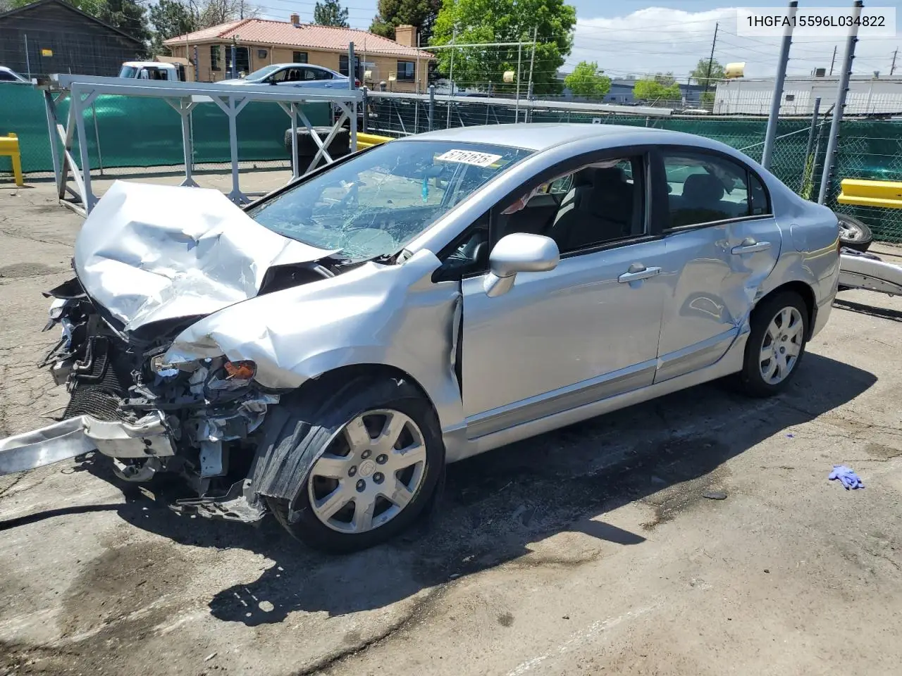 2006 Honda Civic Lx VIN: 1HGFA15596L034822 Lot: 57161615