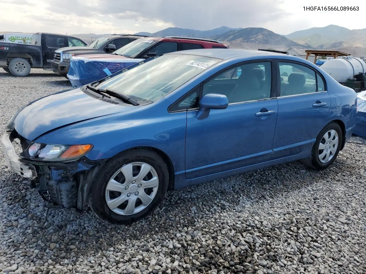 2006 Honda Civic Lx VIN: 1HGFA16566L089663 Lot: 62743125