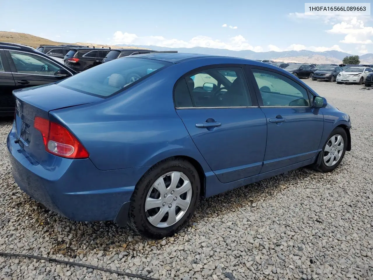 2006 Honda Civic Lx VIN: 1HGFA16566L089663 Lot: 62743125