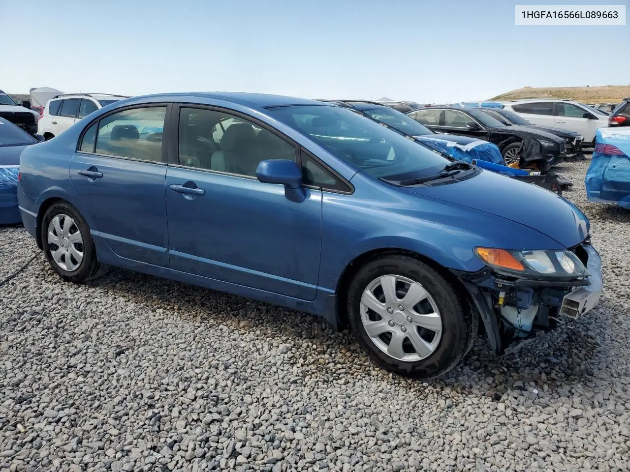 2006 Honda Civic Lx VIN: 1HGFA16566L089663 Lot: 62743125