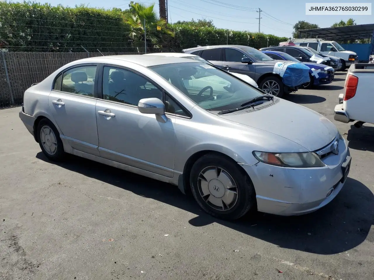 2006 Honda Civic Hybrid VIN: JHMFA36276S030299 Lot: 62934425