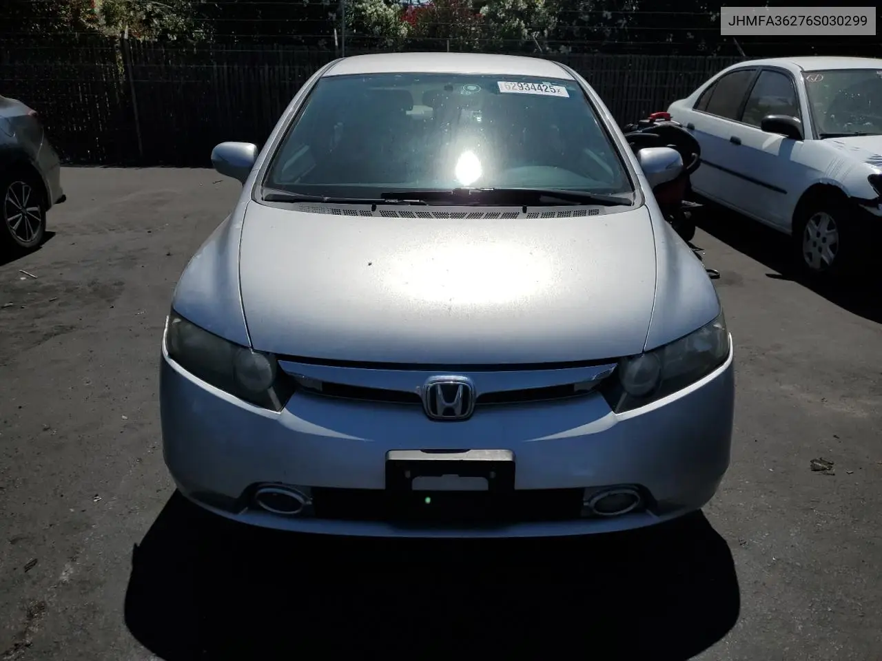 2006 Honda Civic Hybrid VIN: JHMFA36276S030299 Lot: 62934425