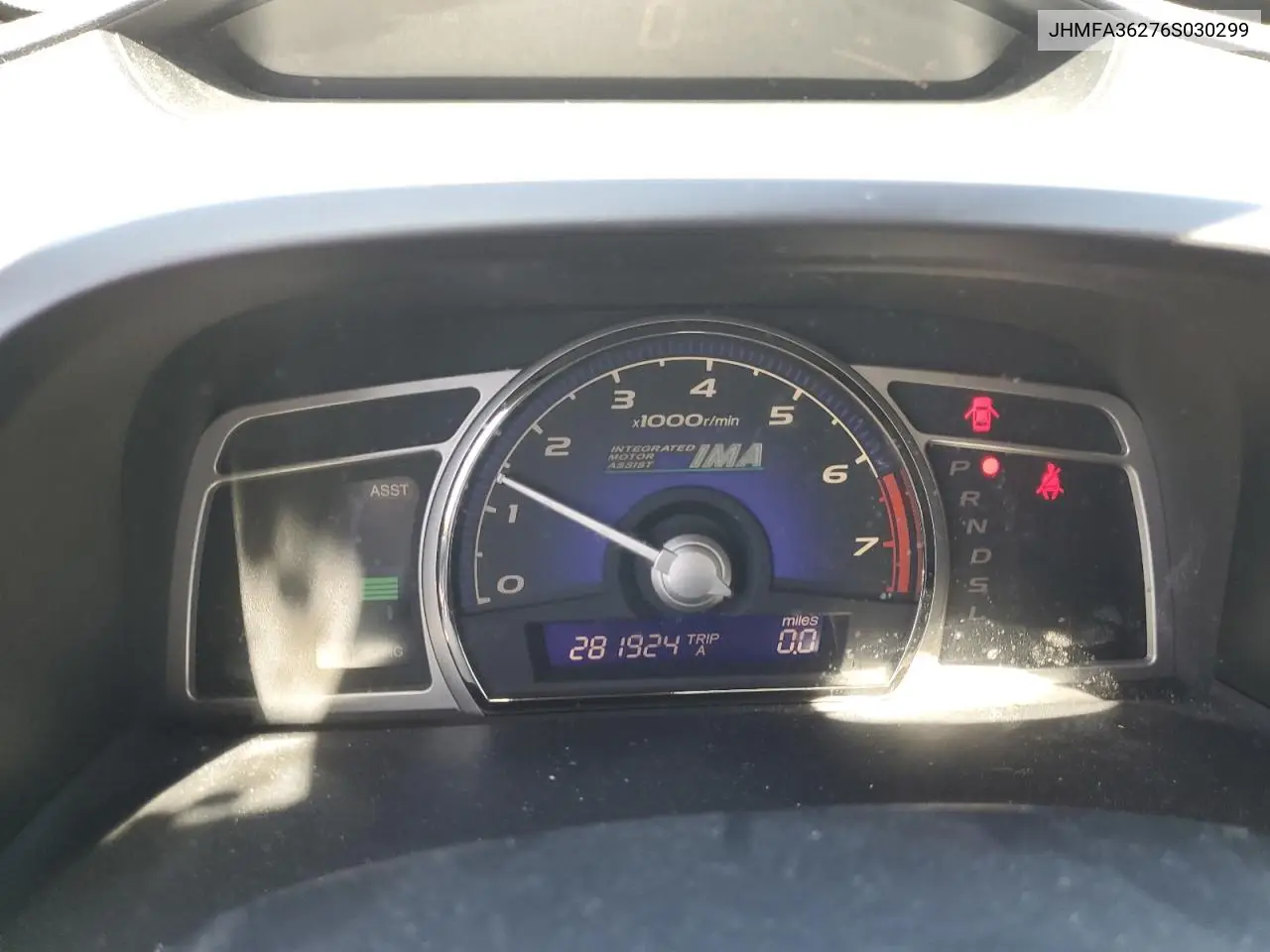2006 Honda Civic Hybrid VIN: JHMFA36276S030299 Lot: 62934425