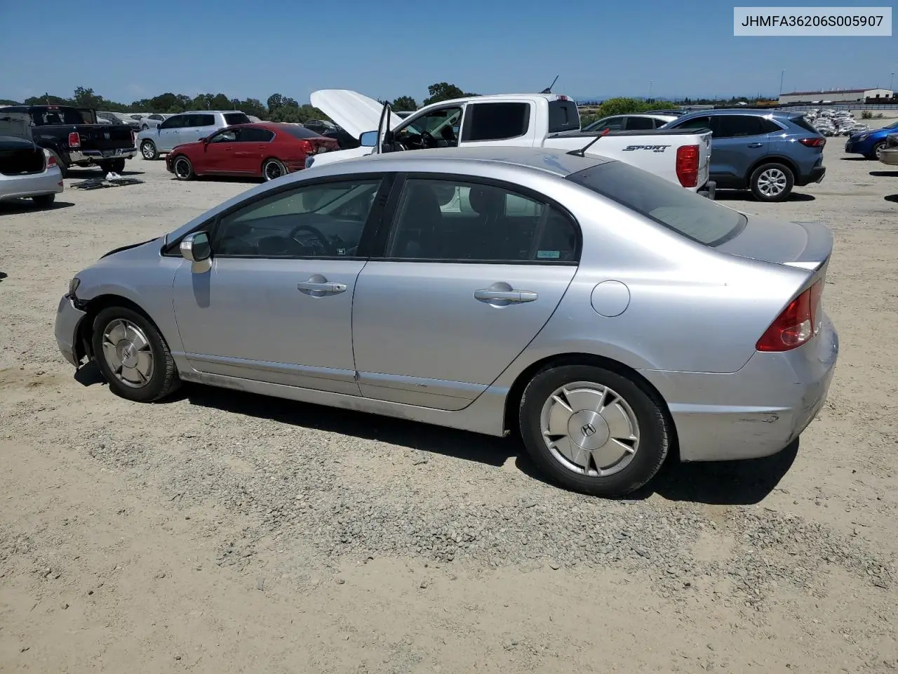 2006 Honda Civic Hybrid VIN: JHMFA36206S005907 Lot: 62989835
