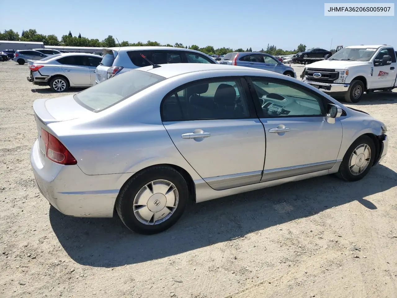 2006 Honda Civic Hybrid VIN: JHMFA36206S005907 Lot: 62989835