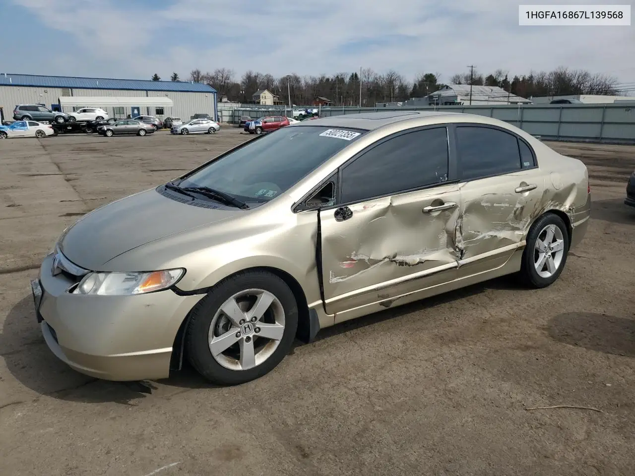 2007 Honda Civic Ex VIN: 1HGFA16867L139568 Lot: 50021355
