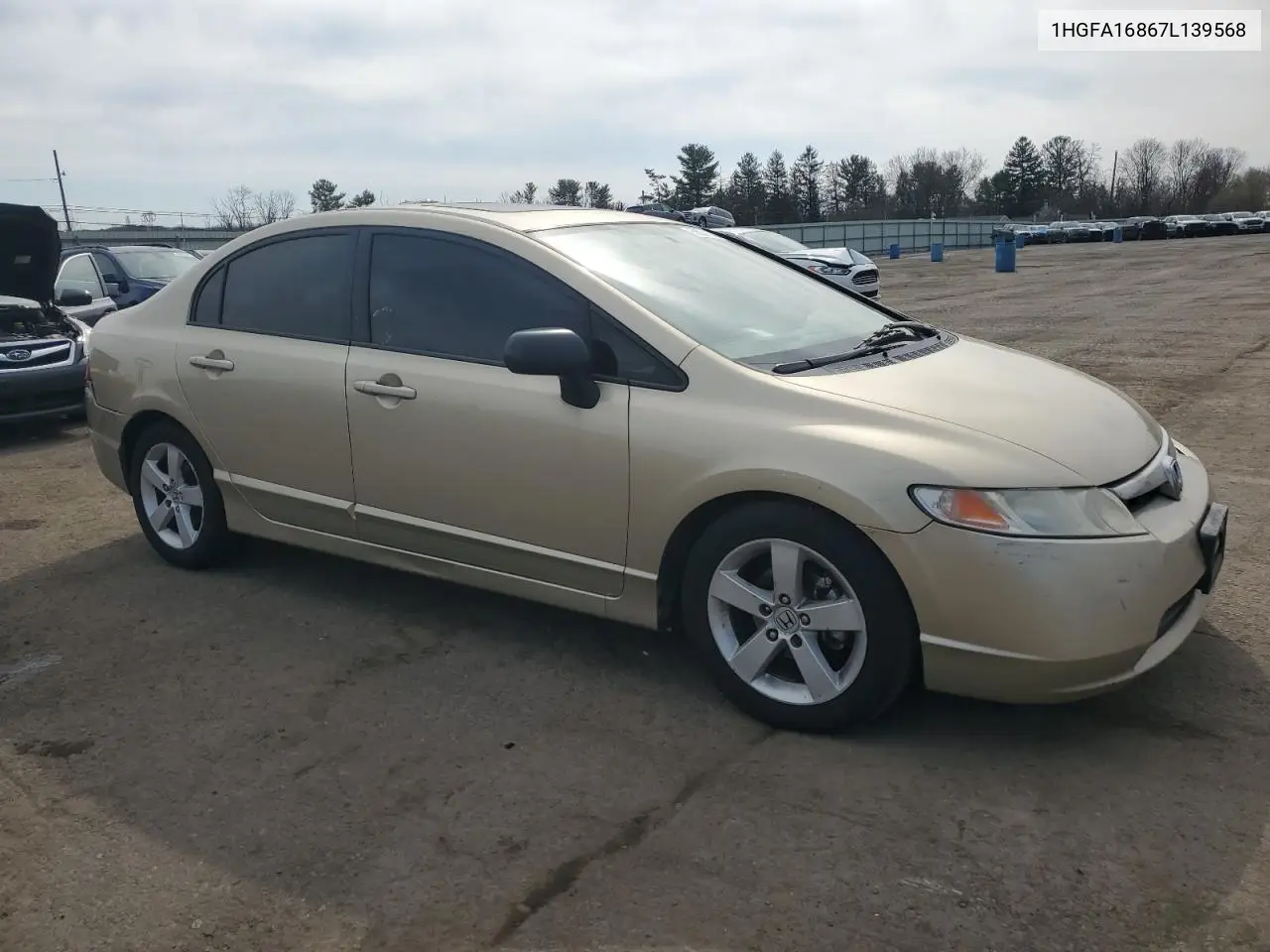 2007 Honda Civic Ex VIN: 1HGFA16867L139568 Lot: 50021355