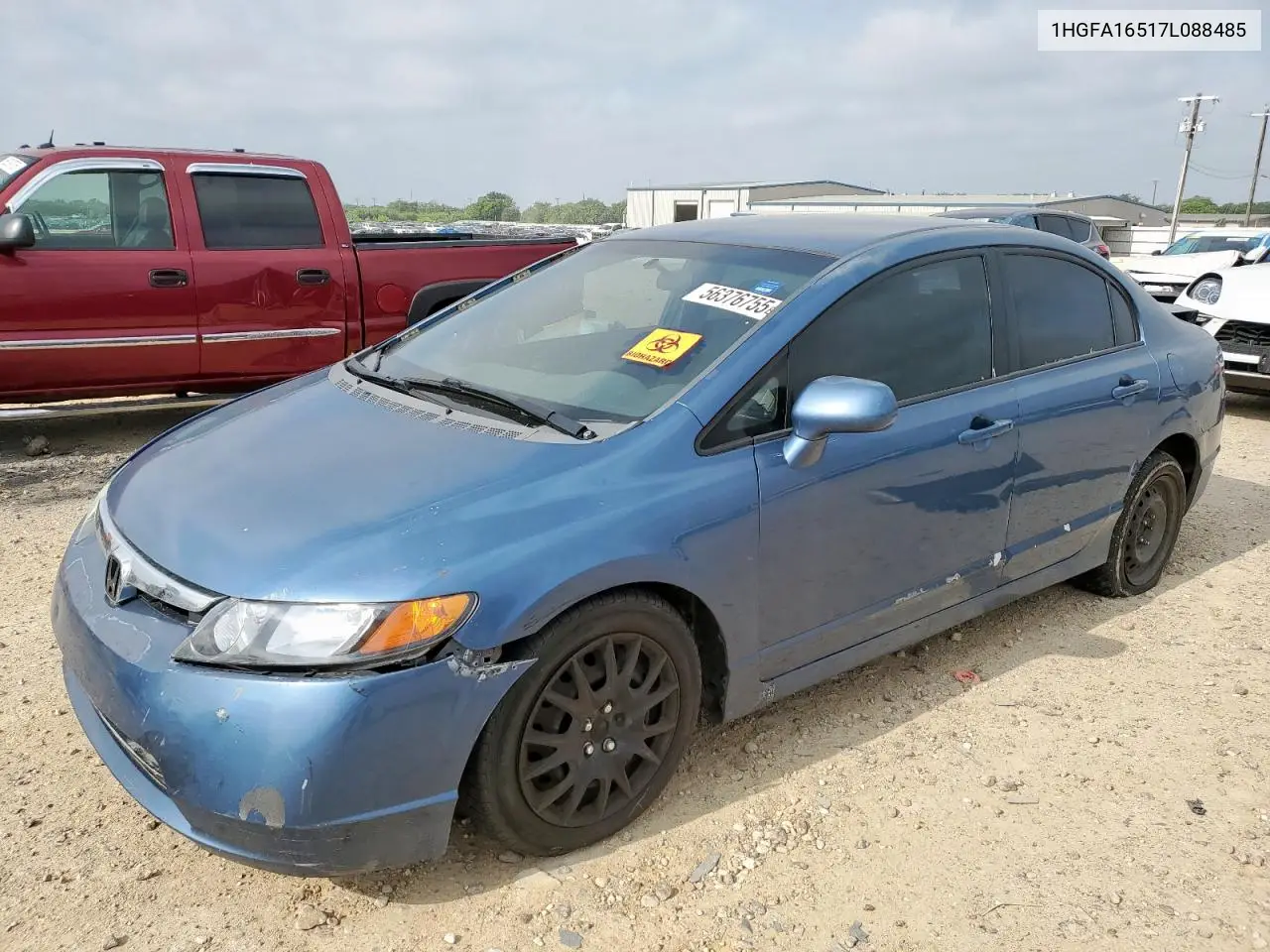 2007 Honda Civic Lx VIN: 1HGFA16517L088485 Lot: 56376755