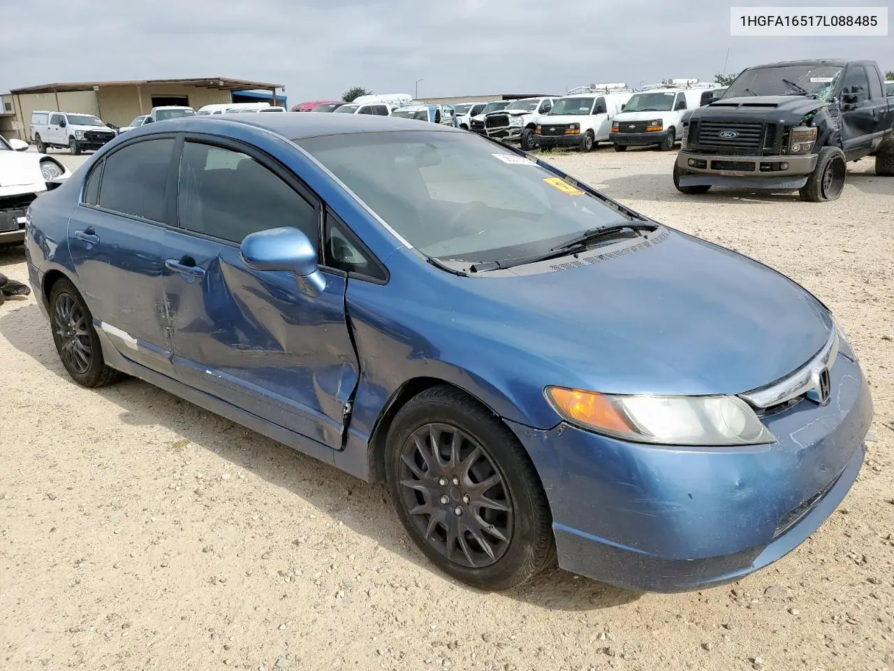 2007 Honda Civic Lx VIN: 1HGFA16517L088485 Lot: 56376755