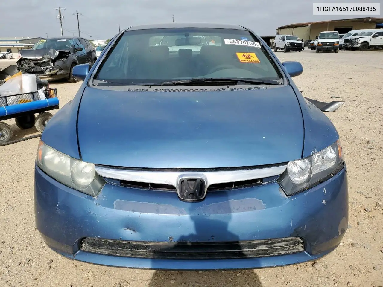 2007 Honda Civic Lx VIN: 1HGFA16517L088485 Lot: 56376755