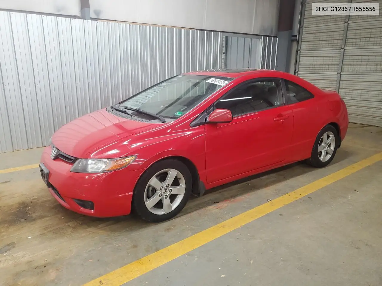 2007 Honda Civic Ex VIN: 2HGFG12867H555556 Lot: 56881075