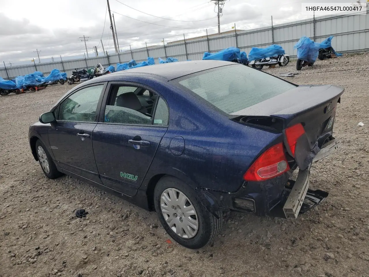 2007 Honda Civic Gx VIN: 1HGFA46547L000417 Lot: 56949035