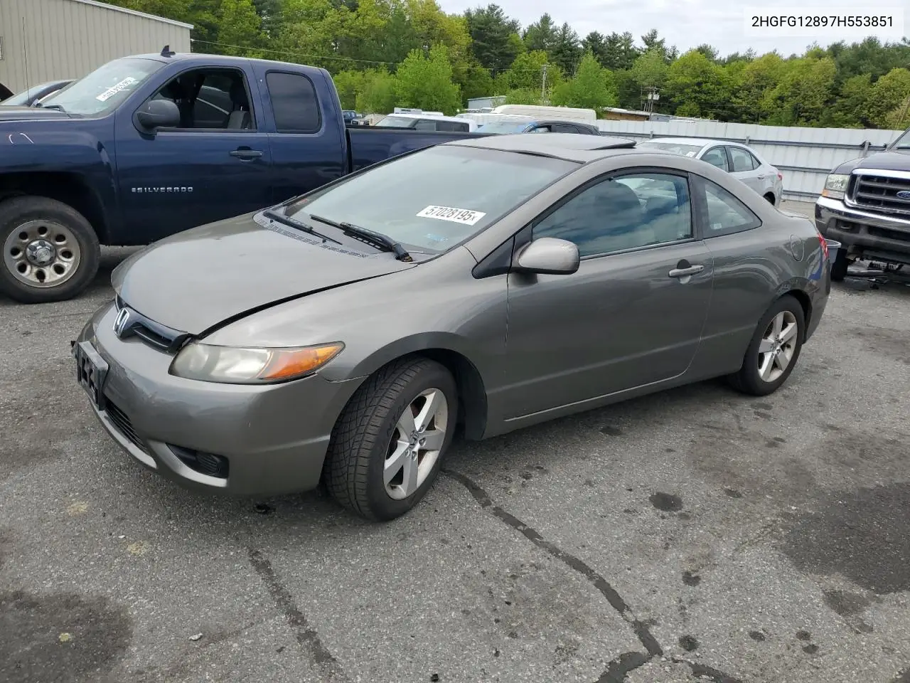 2007 Honda Civic Ex VIN: 2HGFG12897H553851 Lot: 57028195