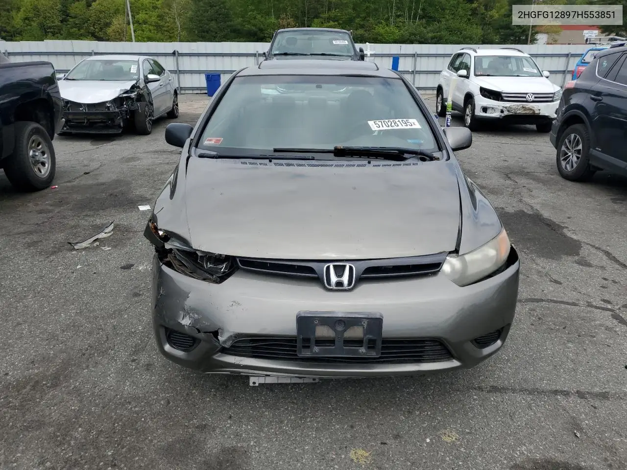 2007 Honda Civic Ex VIN: 2HGFG12897H553851 Lot: 57028195
