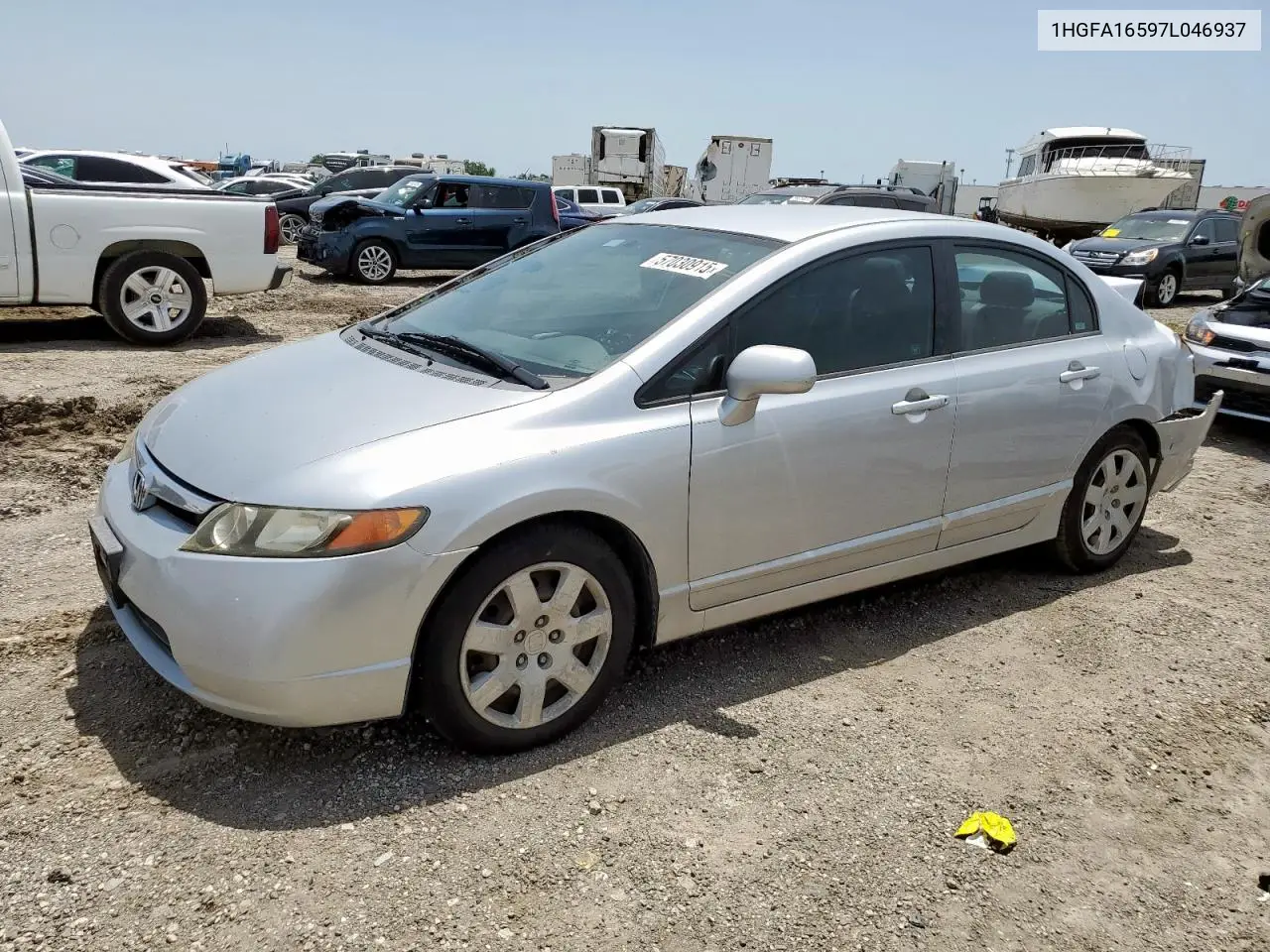 2007 Honda Civic Lx VIN: 1HGFA16597L046937 Lot: 57030915