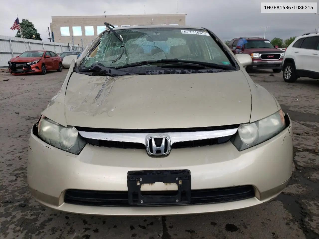 2007 Honda Civic Ex VIN: 1HGFA16867L036215 Lot: 57174635