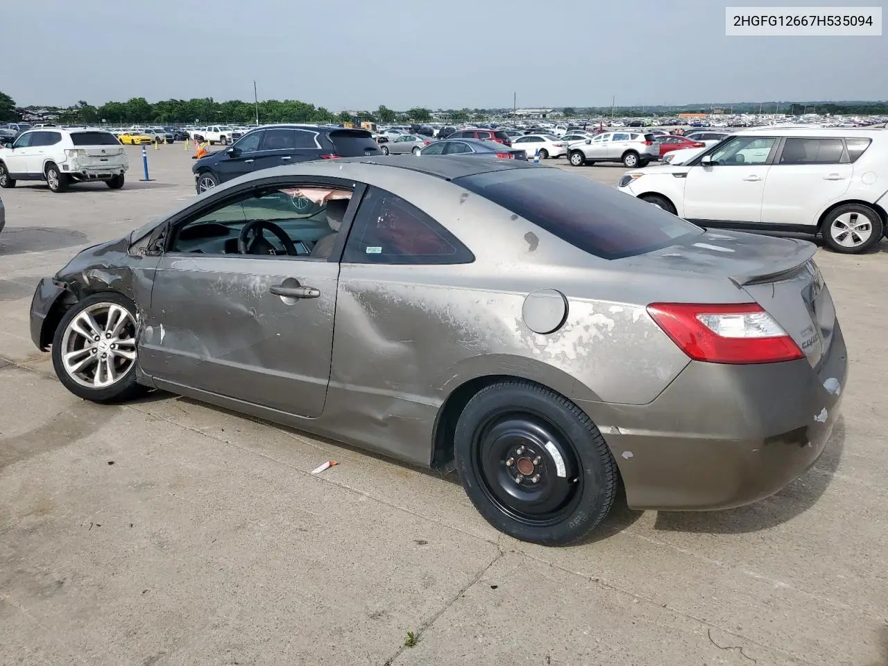 2007 Honda Civic Lx VIN: 2HGFG12667H535094 Lot: 57239085